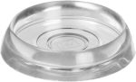 4-Pack 1.375-Inch Reusable Clear Round Furniture Caster Cups