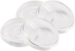 4-Pack 1.375-Inch Reusable Clear Round Furniture Caster Cups