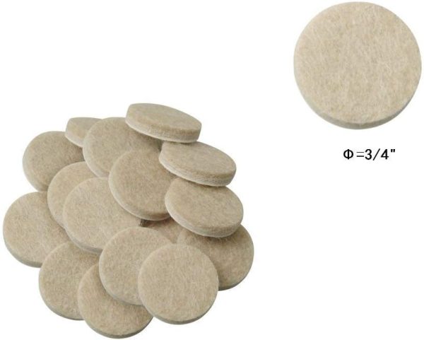 50-Piece 3/4-Inch Round Self-Adhesive Felt Furniture Pads