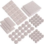 106-Piece Assorted Sizes Beige Self-Adhesive Felt Pads