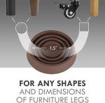 4-Pack 1.5-Inch Rubber Caster Cups Non-Slip Furniture Coasters