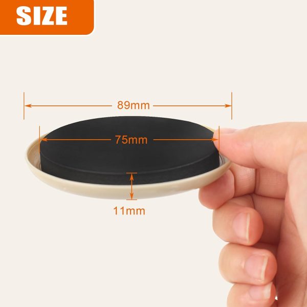 10-Pack 3.5-Inch Reusable Furniture Sliders for Hardwood