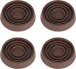 4-Pack 1.5-Inch Rubber Caster Cups Non-Slip Furniture Coasters