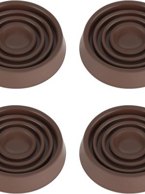 4-Pack 1.5-Inch Rubber Caster Cups Non-Slip Furniture Coasters