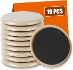 10-Pack 3.5-Inch Reusable Furniture Sliders for Hardwood