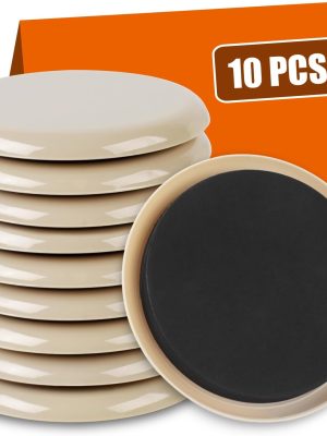 10-Pack 3.5-Inch Reusable Furniture Sliders for Hardwood