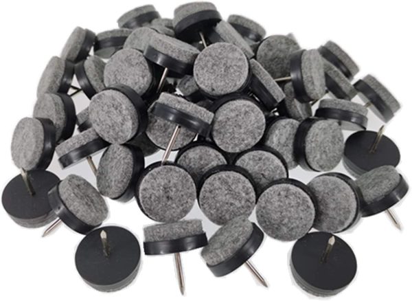 40-Piece Heavy-Duty Nail-On Felt Pads for Chair Legs