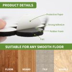 48-Piece Felt Pads for Hardwood Floor Protection