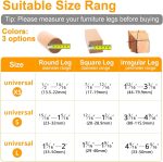 36-Pack Silicone Felt Chair Leg Floor Protectors for Hardwood