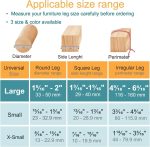 32-Piece Silicone Felt Pads for Round and Square Legs