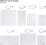 300-Piece Clear Self-Adhesive Rubber Cabinet Door Bumpers