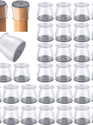 32-Piece Silicone Felt Pads for Round and Square Legs