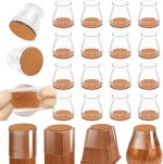 24-Pack Silicone Furniture Pads for Hardwood Floors