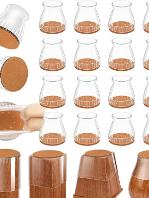 24-Pack Silicone Furniture Pads for Hardwood Floors