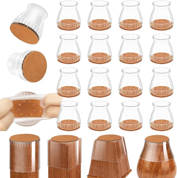 24-Pack Silicone Furniture Pads for Hardwood Floors