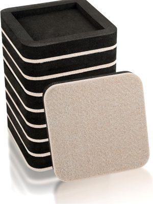 8-Pack 4-Inch Upgraded Grooved Felt Furniture Sliders