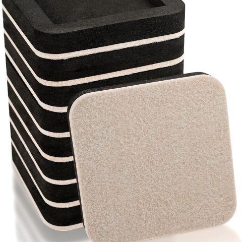 8-Pack 4-Inch Upgraded Grooved Felt Furniture Sliders