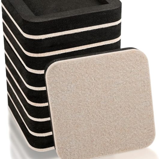 8-Pack 4-Inch Upgraded Grooved Felt Furniture Sliders