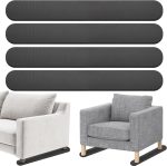 4-Pack 30.5x3.9 Inch Non-Slip Rubber Furniture Rail Pads