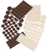 168-Piece Dual-Color Self-Adhesive Felt Furniture Pads
