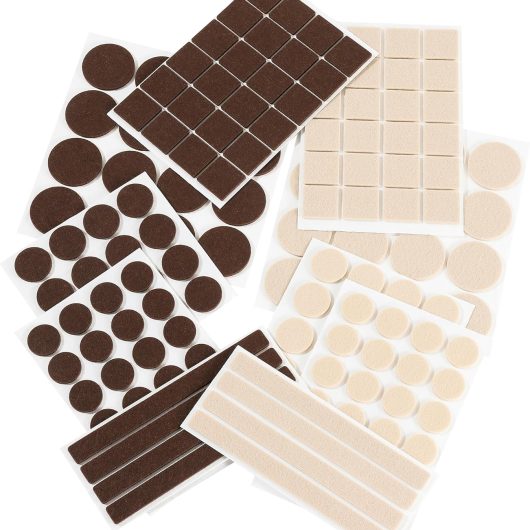 168-Piece Dual-Color Self-Adhesive Felt Furniture Pads