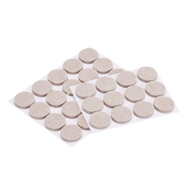 32-Count 1-Inch Round Self-Adhesive Felt Furniture Pads