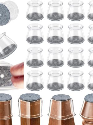 24-Pack Round Silicone Chair Leg Floor Protectors