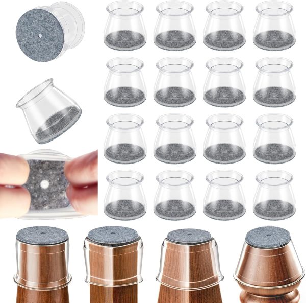 24-Pack Round Silicone Chair Leg Floor Protectors
