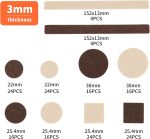 168-Piece Dual-Color Self-Adhesive Felt Furniture Pads