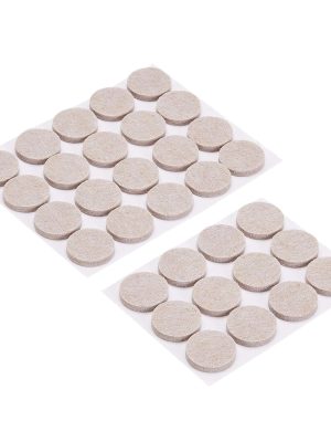 32-Count 1-Inch Round Self-Adhesive Felt Furniture Pads