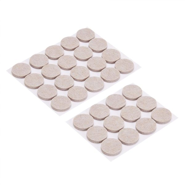 32-Count 1-Inch Round Self-Adhesive Felt Furniture Pads