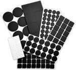 148-Piece Black Non-Slip Self-Adhesive Felt Furniture Pads