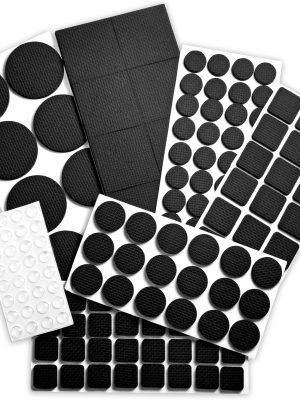148-Piece Black Non-Slip Self-Adhesive Felt Furniture Pads
